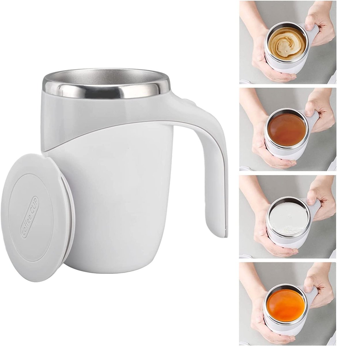 Stainless Steel Self Stirring Mug - Techmanistan in Pakistan
