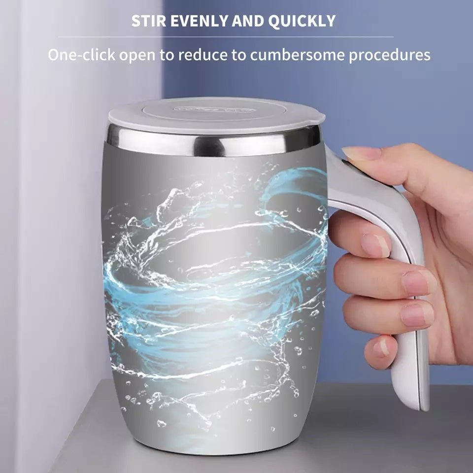 Stainless Steel Self Stirring Mug - Techmanistan in Pakistan