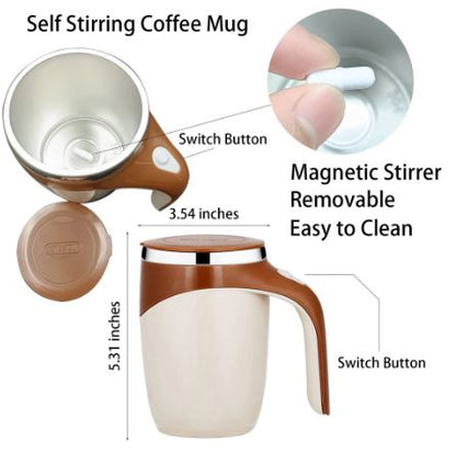 Stainless Steel Self Stirring Mug - Techmanistan in Pakistan