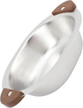 Stainless Steel Serving Bowl with Wooden Handles - Techmanistan in Pakistan