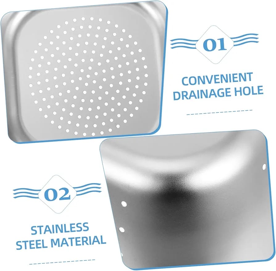 Stainless Steel Square Colander Bowl - Techmanistan in Pakistan