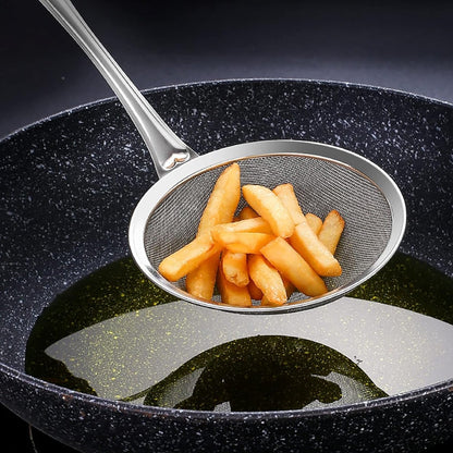 Stainless Steel Strainer Ladle Fried Food Oil Strainer - Techmanistan in Pakistan