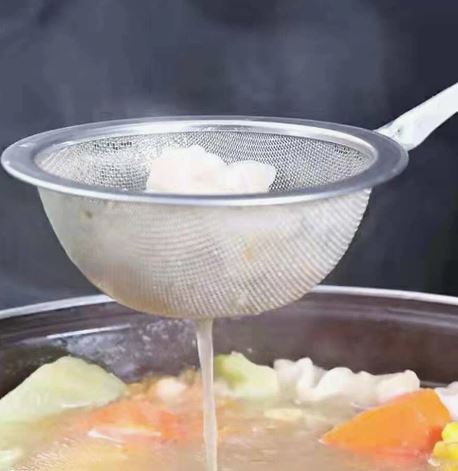 Stainless Steel Strainer Ladle Fried Food Oil Strainer - Techmanistan in Pakistan