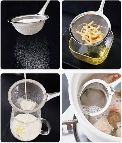 Stainless Steel Strainer Ladle Fried Food Oil Strainer - Techmanistan in Pakistan