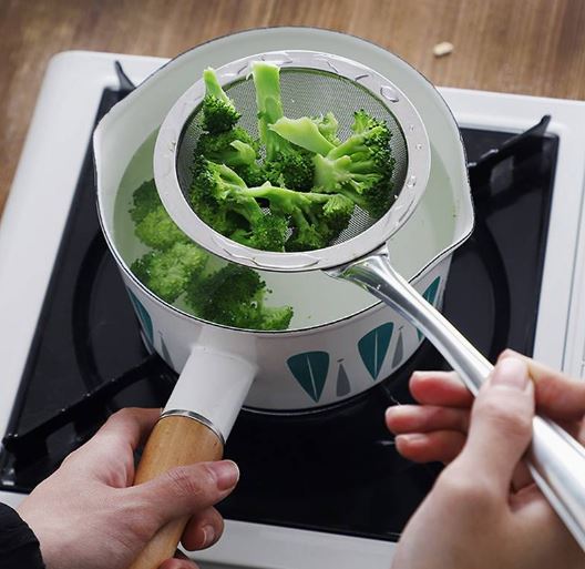 Stainless Steel Strainer Ladle Fried Food Oil Strainer - Techmanistan in Pakistan