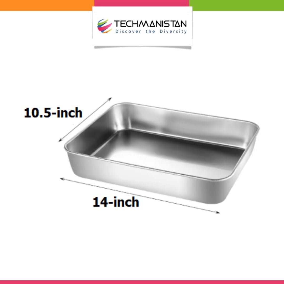 Stainless Steel Toaster Oven Baking Pan - Techmanistan in Pakistan