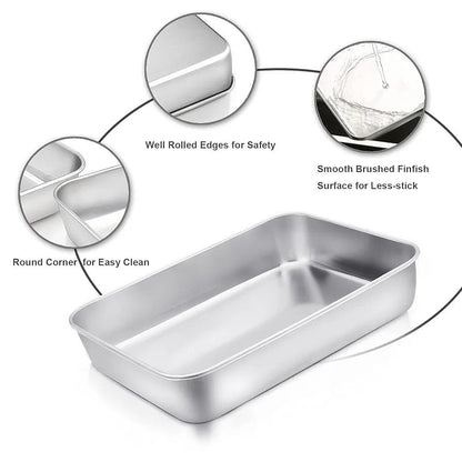 Stainless Steel Toaster Oven Baking Pan - Techmanistan in Pakistan