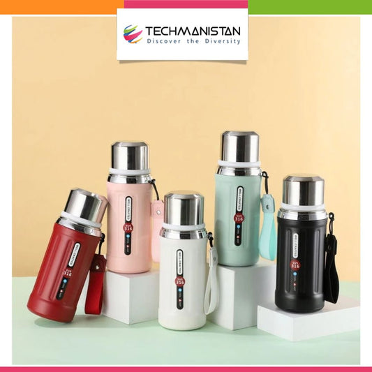 Stainless Steel Water Bottle Vacuum Flask (800ml) - Techmanistan in Pakistan