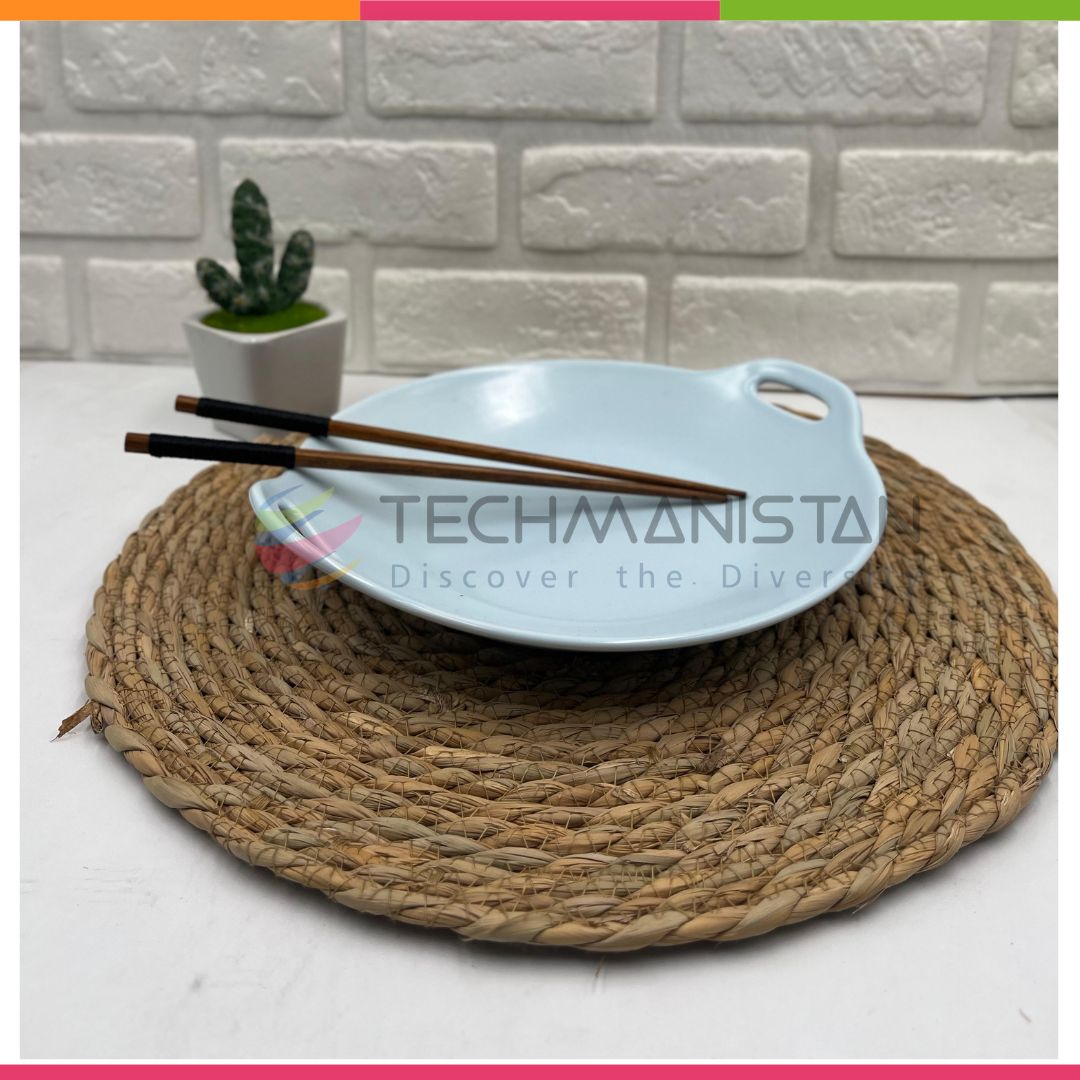 Stoneware Food Serving Tray with Handle - Techmanistan in Pakistan