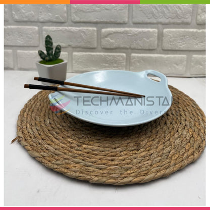 Stoneware Food Serving Tray with Handle - Techmanistan in Pakistan