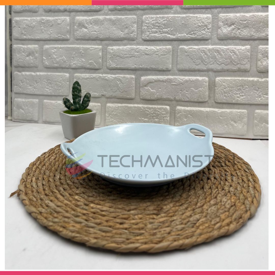 Stoneware Food Serving Tray with Handle - Techmanistan in Pakistan