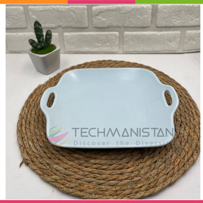 Stoneware Food Serving Tray with Handle - Techmanistan in Pakistan