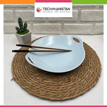 Stoneware Food Serving Tray with Handle - Techmanistan in Pakistan