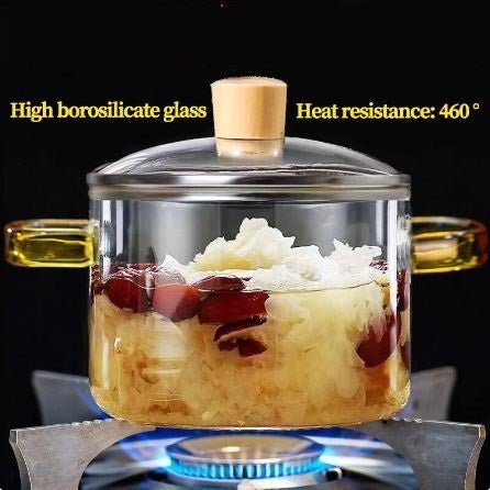 Stovetop Glass Cooking Pot with Lid - Techmanistan in Pakistan