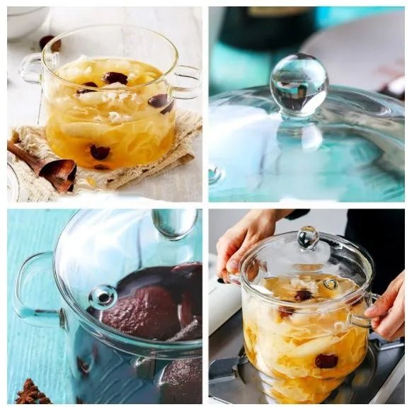 Stovetop Glass Cooking Pot with Lid - Techmanistan in Pakistan