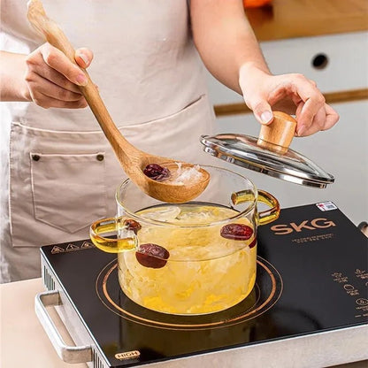 Stovetop Glass Cooking Pot with Lid - Techmanistan in Pakistan