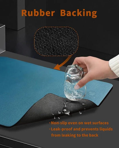 Super Absorbent Anti Slip Kitchen Counter Top Mat - Random Colors - Techmanistan in Pakistan