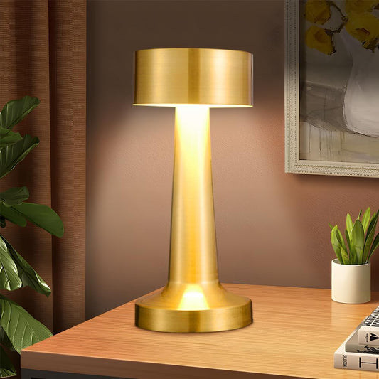Dumbbell Shape Retro Style Rechargeable Metal Touch Lamp