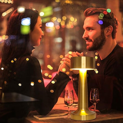 Dumbbell Shape Retro Style Rechargeable Metal Touch Lamp