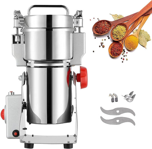 Techmanistan 400Grams High - Speed Electric Grain Grinder Mill Stainless Steel Powder Grinder - Techmanistan in Pakistan
