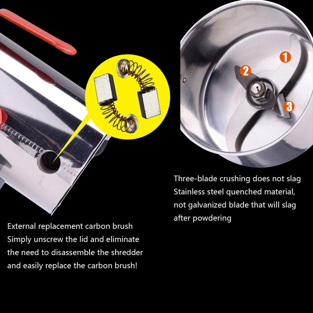 Techmanistan 400Grams High - Speed Electric Grain Grinder Mill Stainless Steel Powder Grinder - Techmanistan in Pakistan