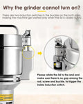 Techmanistan 400Grams High - Speed Electric Grain Grinder Mill Stainless Steel Powder Grinder - Techmanistan in Pakistan