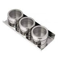 Techmanistan Magnetic Spice Tins with Rack Triangular Storage Jar with Holder - Techmanistan in Pakistan