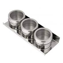 Techmanistan Magnetic Spice Tins with Rack Triangular Storage Jar with Holder - Techmanistan in Pakistan