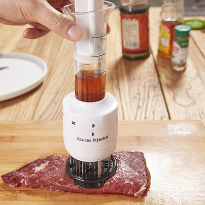 Techmanistan Sauces Injector, 2 in 1 Needle Meat Tenderizer & Injector, Injector Meat Marinade Tenderizer Tool Ultra Sharp Needle Blade Tenderizer Flavor Marinade Meat Injector - Techmanistan in Pakistan