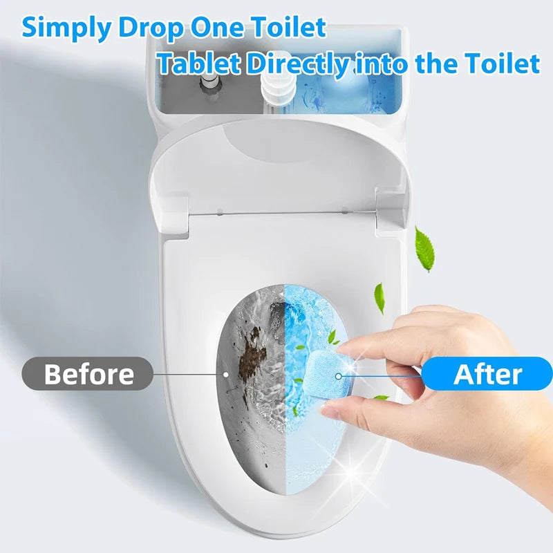 Toilet Cleaner Flush Tablets, 16 Pieces