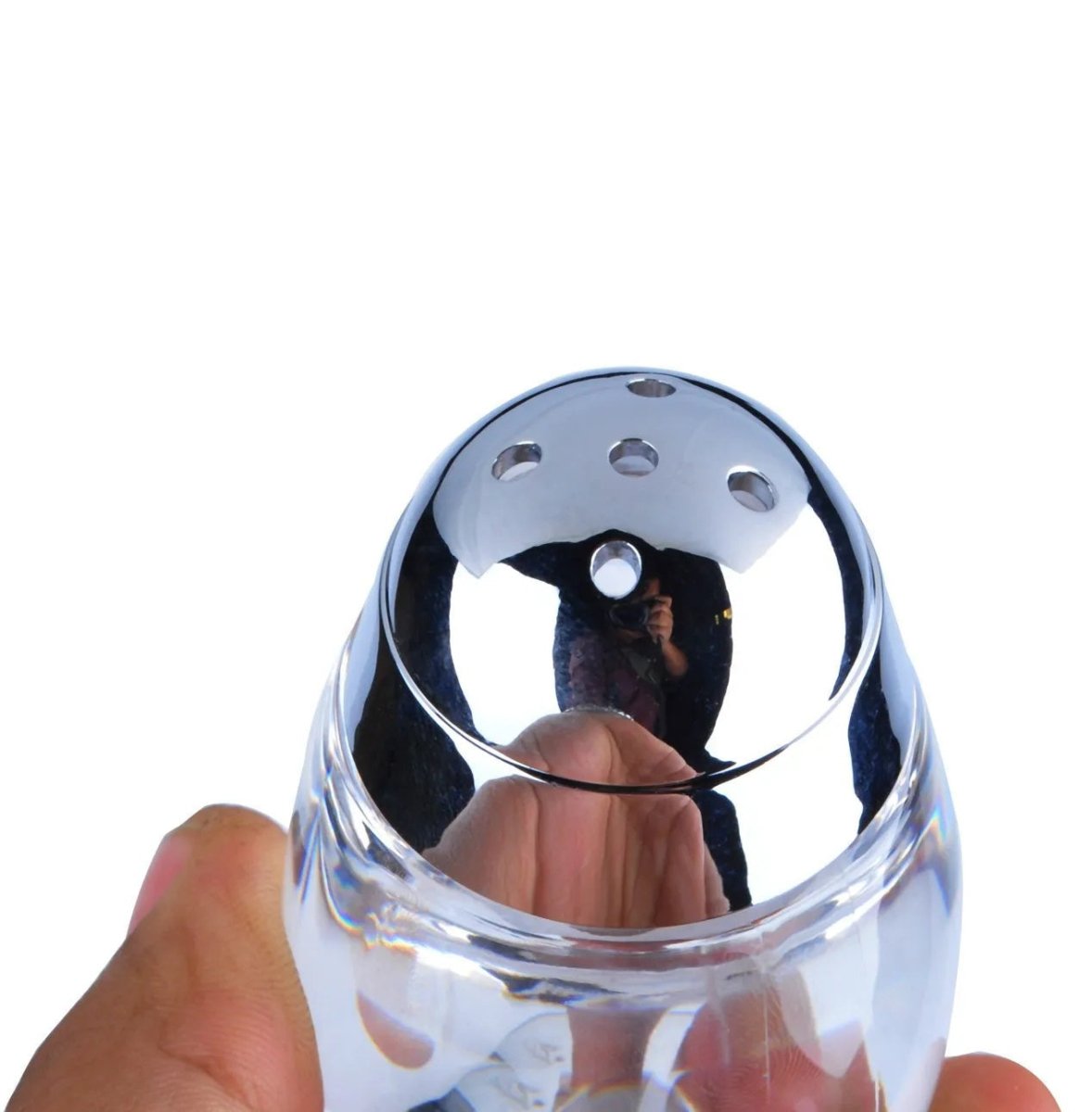 Transparent Acrylic Egg - shaped Salt Dispenser - Techmanistan in Pakistan