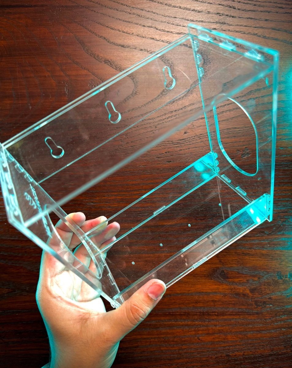 Transparent Acrylic Window Clear Bird Feeders with FREE Birds Feed - Techmanistan in Pakistan