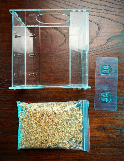 Transparent Acrylic Window Clear Bird Feeders with FREE Birds Feed - Techmanistan in Pakistan