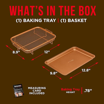 Premium Non-Stick Air Fryer Baking Tray with Mesh Basket