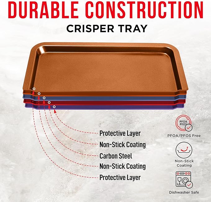 Premium Non-Stick Air Fryer Baking Tray with Mesh Basket