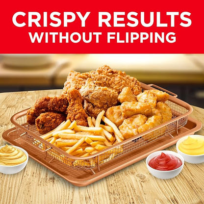 Premium Non-Stick Air Fryer Baking Tray with Mesh Basket