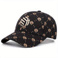 Trendy Black and White Peaked Hat with Golden Accents – Adjustable & Breathable - Techmanistan in Pakistan