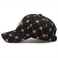 Trendy Black and White Peaked Hat with Golden Accents – Adjustable & Breathable - Techmanistan in Pakistan