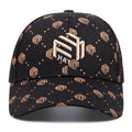 Trendy Black and White Peaked Hat with Golden Accents – Adjustable & Breathable - Techmanistan in Pakistan