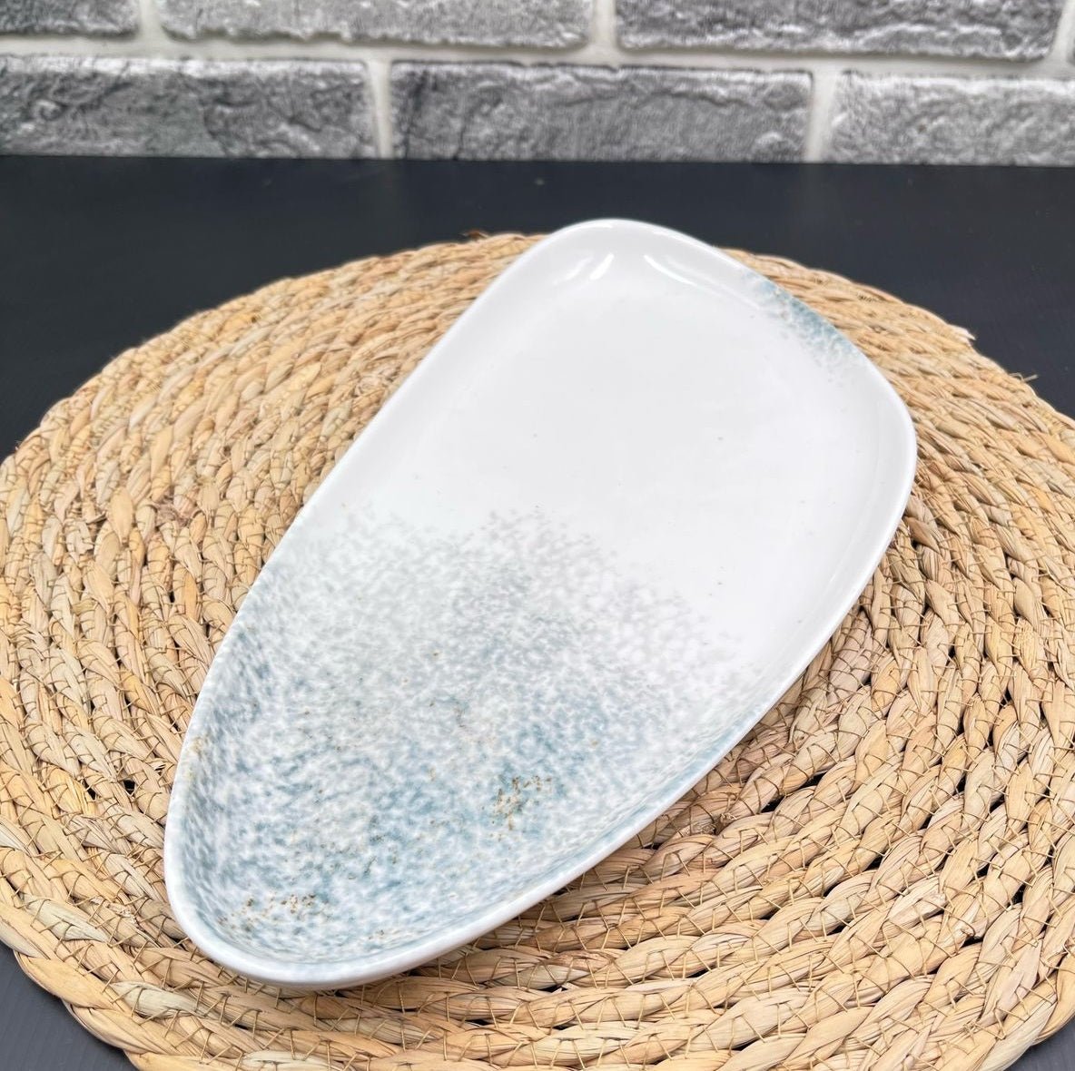 Triangle Ceramic Serving Plate - Techmanistan in Pakistan