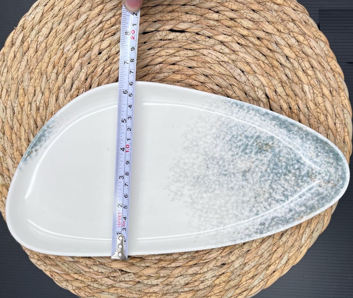 Triangle Ceramic Serving Plate - Techmanistan in Pakistan