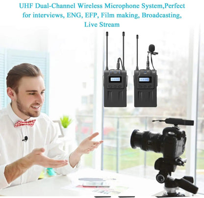UHF Dual Channel Wireless Microphone System - Techmanistan in Pakistan