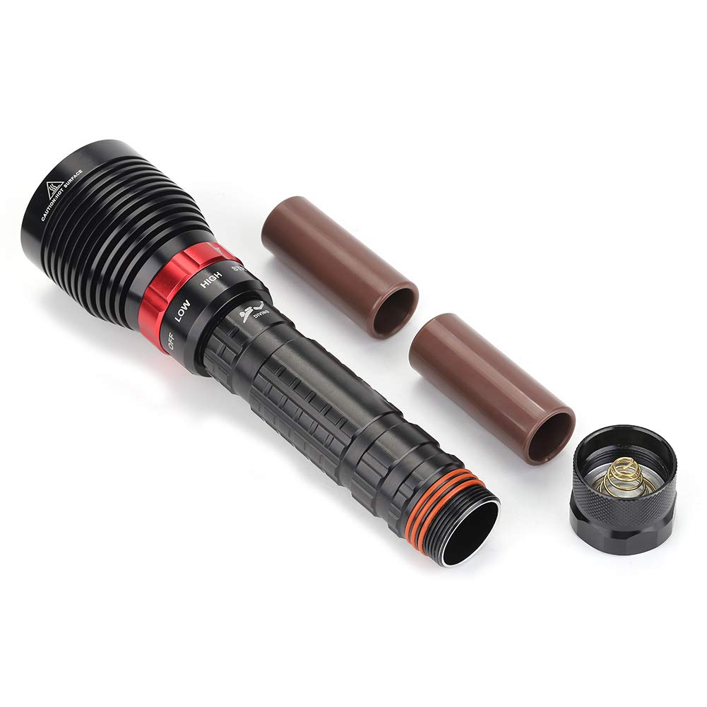 Underwater 100M 2000LM Aluminum Alloy High Bright LED Diving Flashlight with 3 Adjustable Mode, Outdoor Camping Torch Lamp Light for Outdoor Activities - Techmanistan in Pakistan