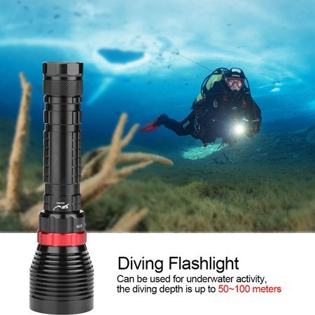 Underwater 100M 2000LM Aluminum Alloy High Bright LED Diving Flashlight with 3 Adjustable Mode, Outdoor Camping Torch Lamp Light for Outdoor Activities - Techmanistan in Pakistan