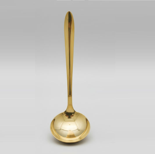 Golden Mirror Polished Steel Soup Serving Spoon