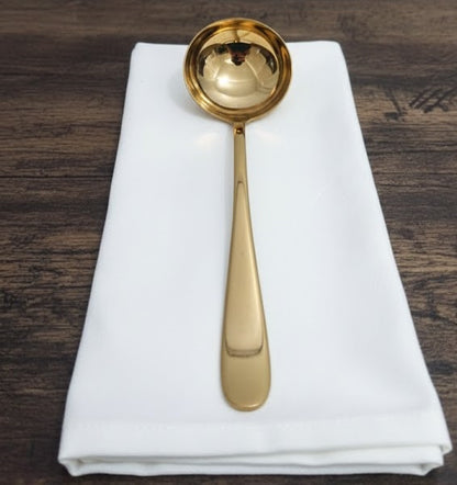 Golden Mirror Polished Steel Soup Serving Spoon