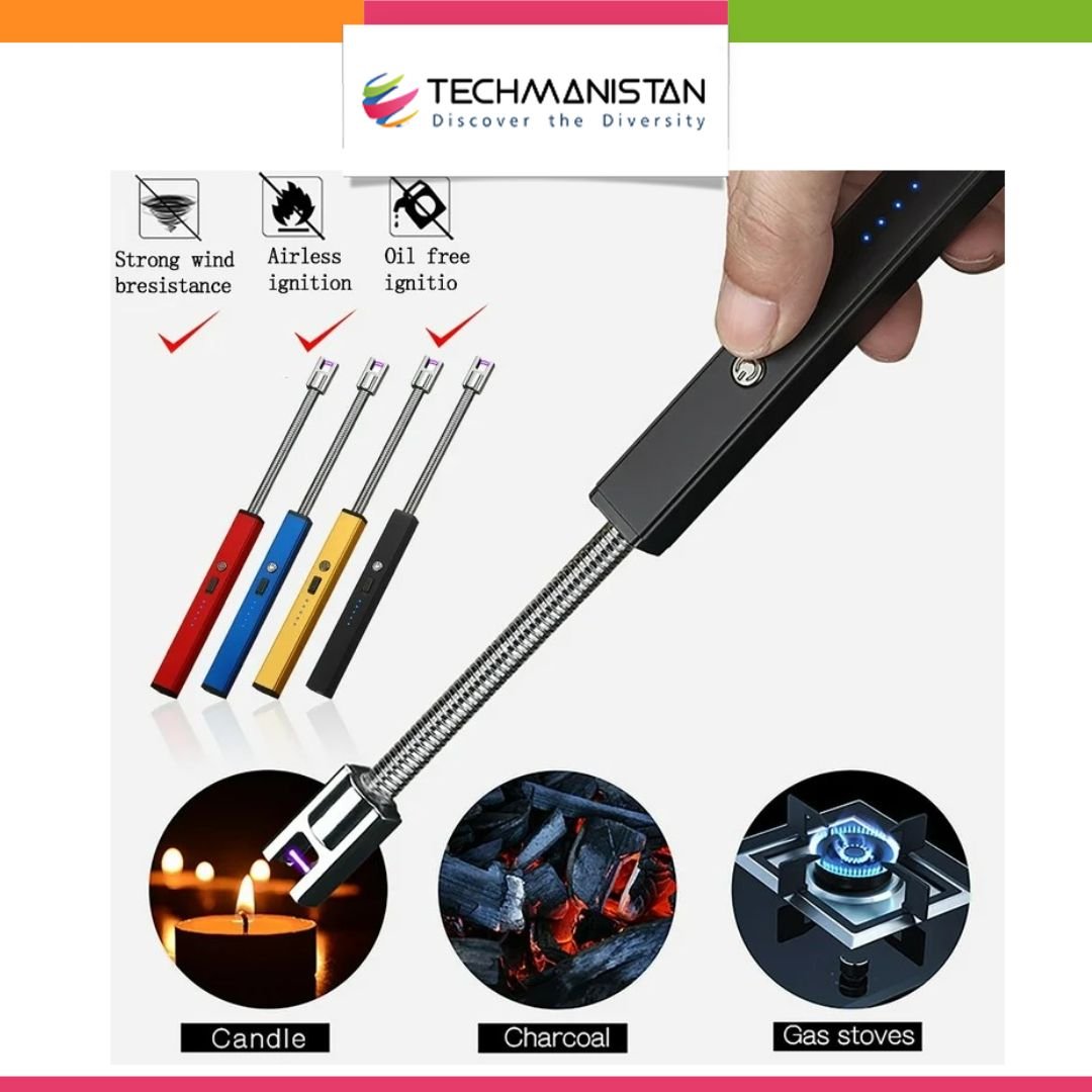 USB Rechargeable Flameless Arc Lighter - Techmanistan in Pakistan