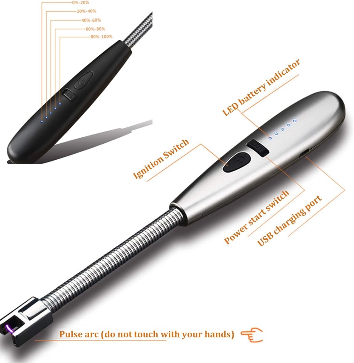 USB Rechargeable Flameless Arc Lighter - Techmanistan in Pakistan