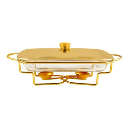 Stainless Steel Rectangular Burner Dish - 2 Liters