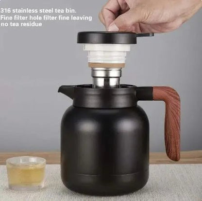 Vacuum Coffee Pot With Wooden Handle - Techmanistan in Pakistan